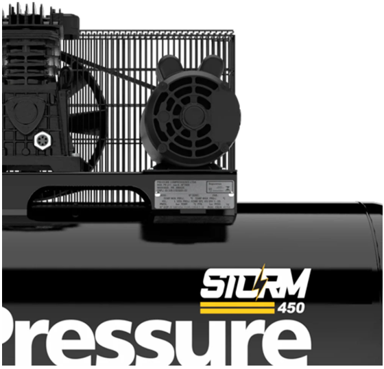 Compressor de Ar Storn 15 PCM 175L 3HP 175 PSI Monofásico Bivolt