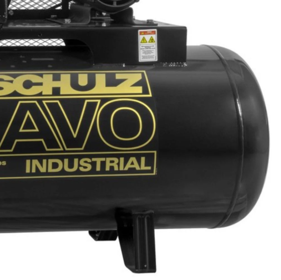 Compressor de Ar Schulz Bravo 25 PCM 200L 5CV 175 PSI Trifásico
