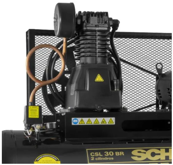 Compressor de Ar Schulz Bravo CSL 30BR 30 PCM 250L 7,5HP 175 PSI Trifásico