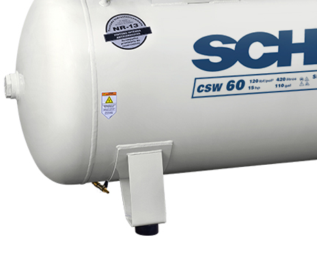 Compressor de Ar Schulz CSW 60 PCM 420L 15 HP Isento de Óleo Trifásico