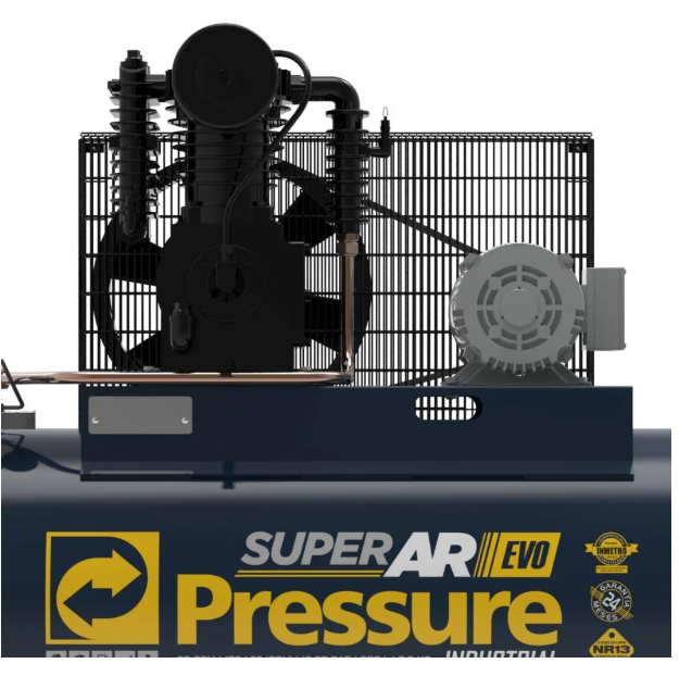 Compressor de Ar Super Evo Pressure 30 PCM 250L 7,5HP 175 PSI Trifásico 380V