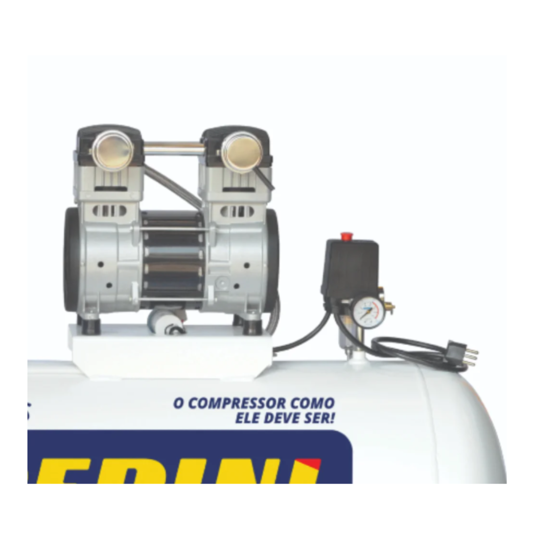 Compressor de Ar Chiaperini BPO 20 PCM 250L Isento de Óleo 220V Monofásico
