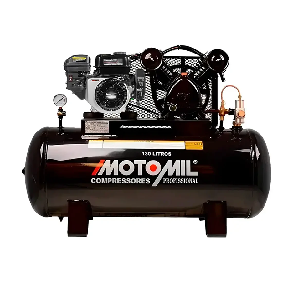 Compressor de Ar Motomil 15 PCM 130L Motor a Gasolina 7HP 140 PSI