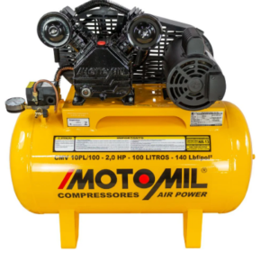 Compressor de Ar Motomil CMV-10/140 10 PCM 2 HP 140 PSI 105L Monofásico