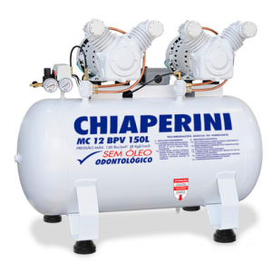 Compressor de Ar Chiaperini BPV 12 PCM 150L Isento de Óleo 120 PSI Monofásico Bivolt