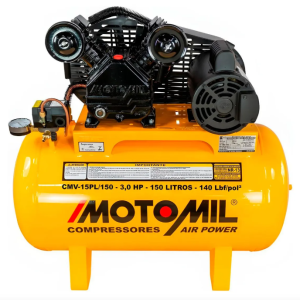 Compressor de Ar Motomil CMV PL 15 PCM 150L 3HP 140 PSI Bivolt